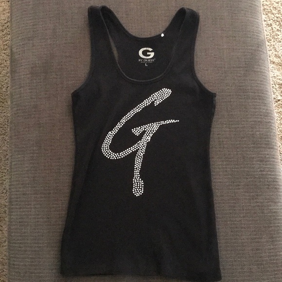 G by Guess Tops - G By Guess Studded Black Tank Top Size Large